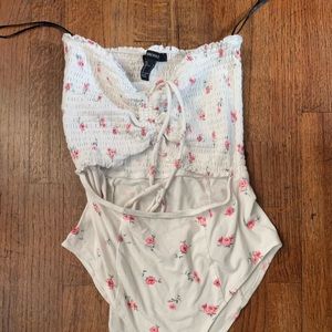 Floral Tube Top Bodysuit